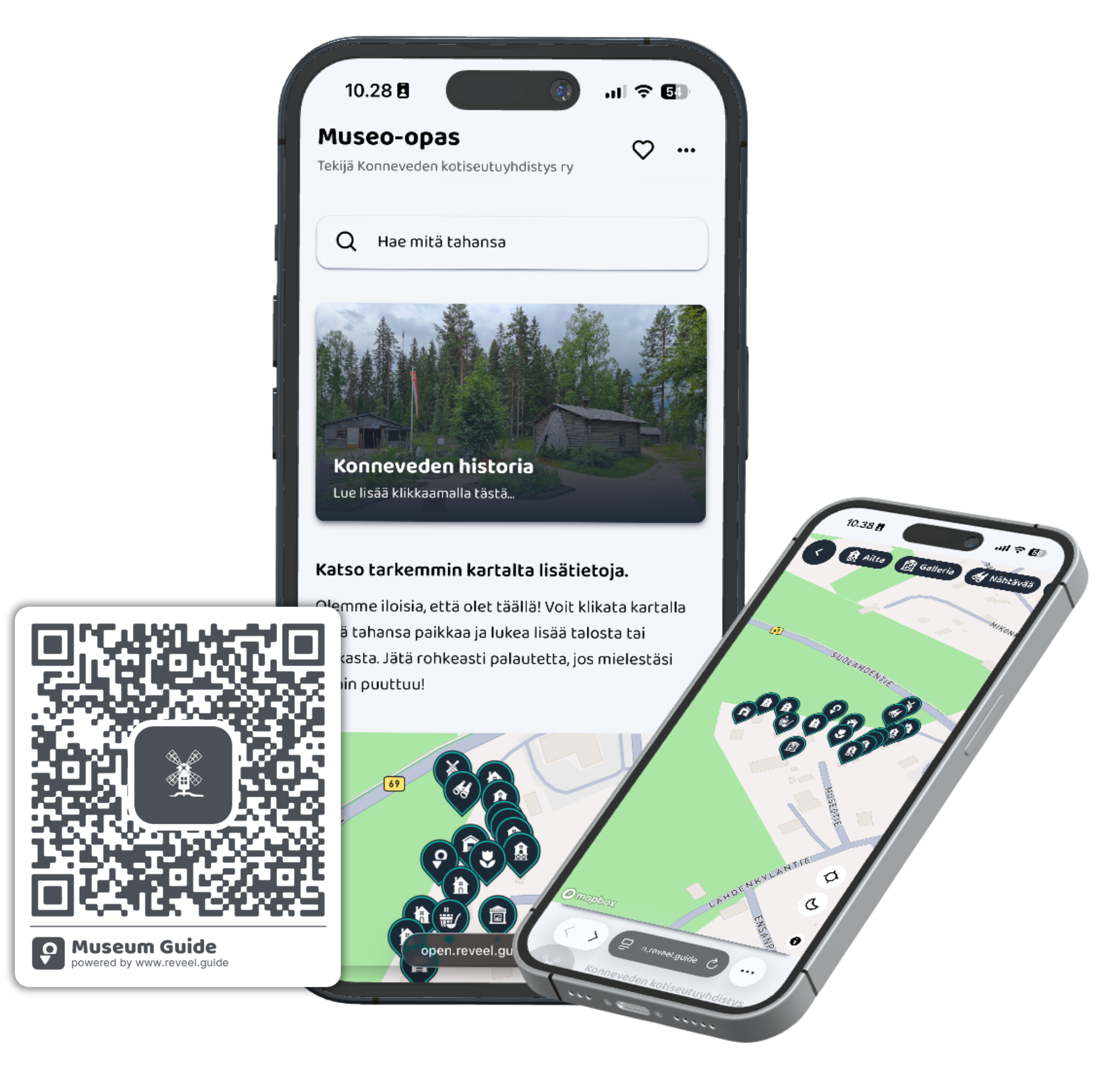 QR-kode voorbeeld vir die opening van 'n Reveel-gids